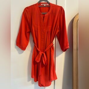 Coral flowy button down dress - Collective Concepts L